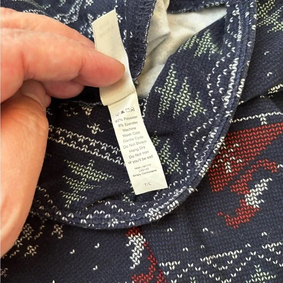 LuLaRoe Leggings in a Christmas Cross Stitch Pattern - Picture 4 of 4